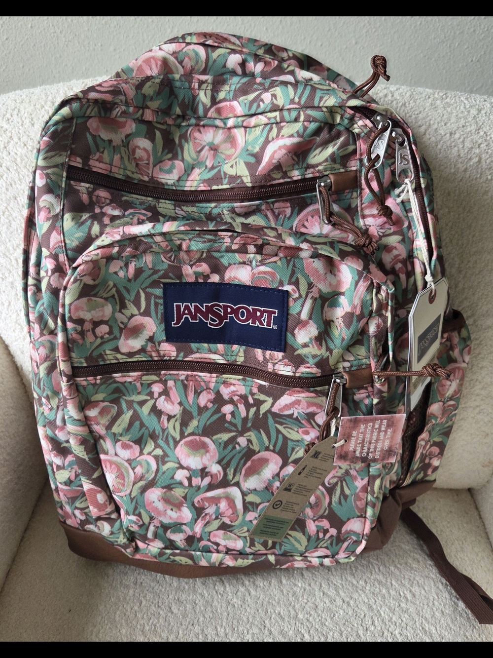 Jansport Floral Backpack - Painterly Mushrooms